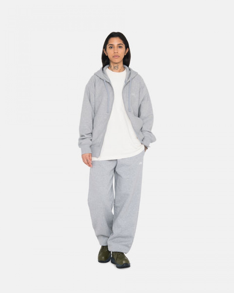 Grey Stussy Stock Logo Sweatpant Women's Sweatpants Jakarta | Indonesia UPZ-9304