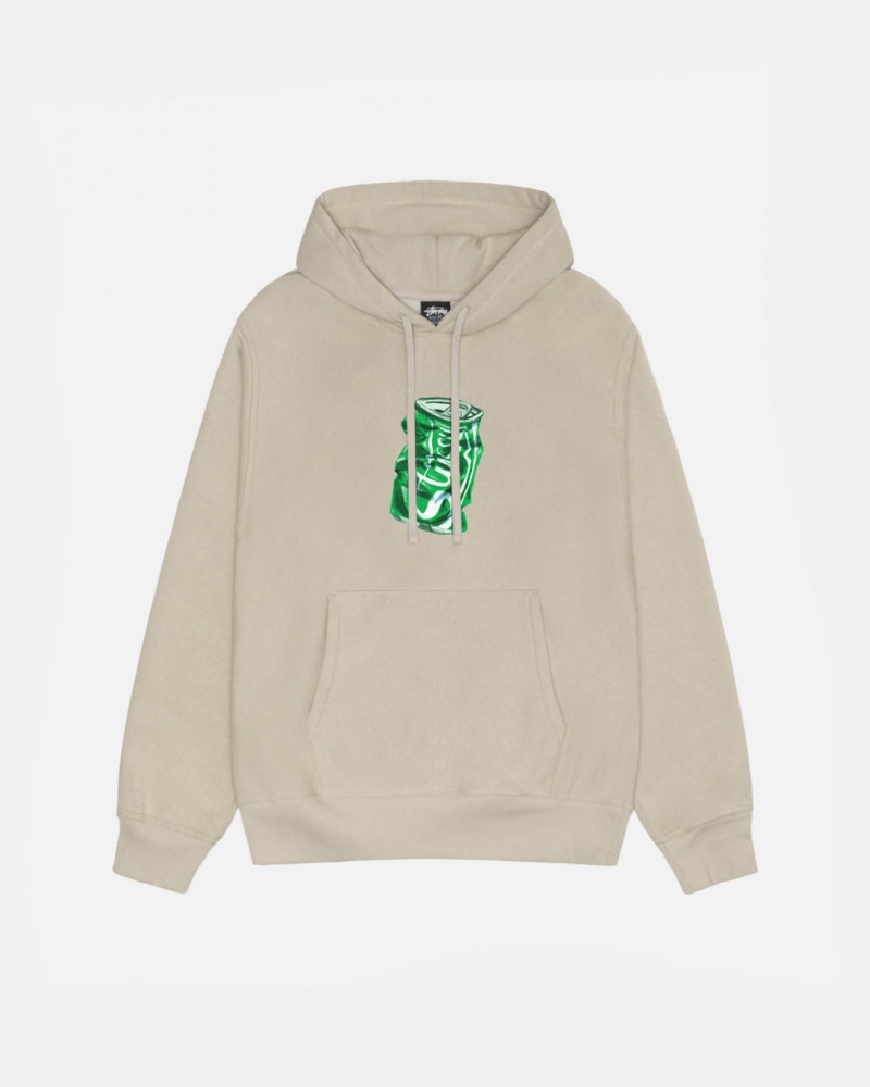 Khaki Stussy Soda Can Hoodie Men\'s Hoodie Jakarta | Indonesia JVQ-5505