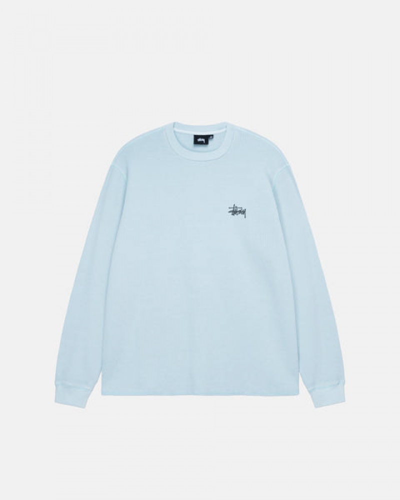 Light Blue Stussy Basic Stock Ls Thermal Women's Tops Jakarta | Indonesia XQN-0690