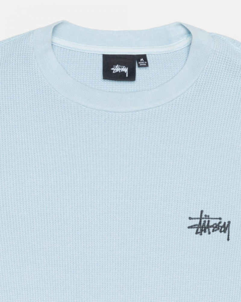 Light Blue Stussy Basic Stock Ls Thermal Women's Tops Jakarta | Indonesia XQN-0690