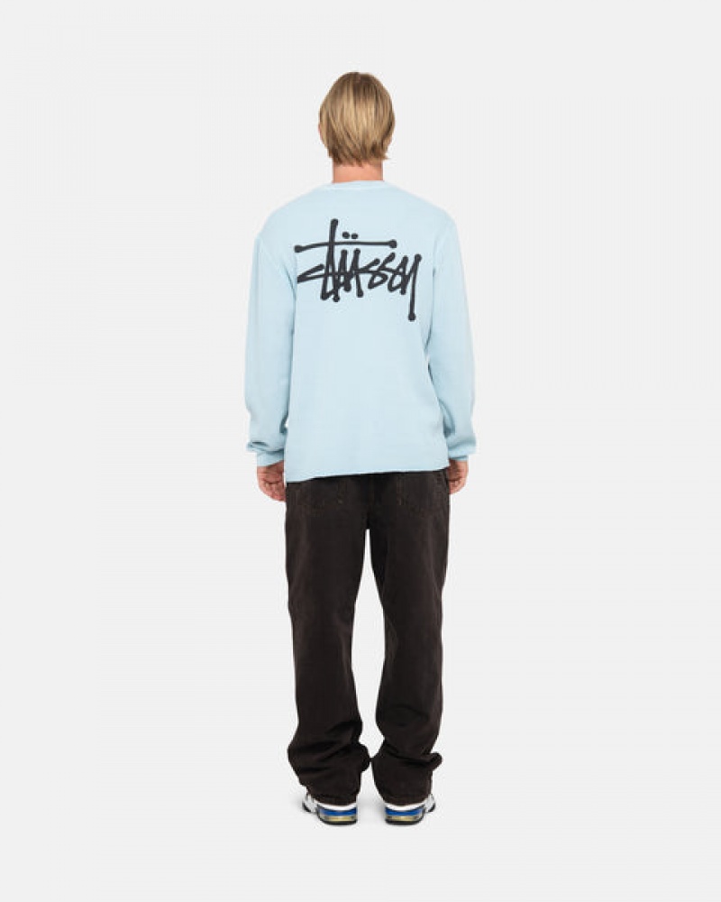 Light Blue Stussy Basic Stock Ls Thermal Women's Tops Jakarta | Indonesia XQN-0690