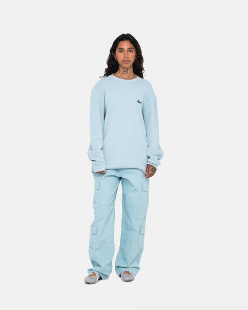 Light Blue Stussy Basic Stock Ls Thermal Women's Tops Jakarta | Indonesia XQN-0690