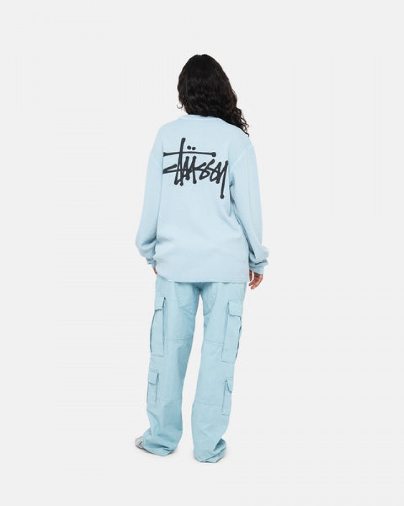 Light Blue Stussy Basic Stock Ls Thermal Women's Tops Jakarta | Indonesia XQN-0690