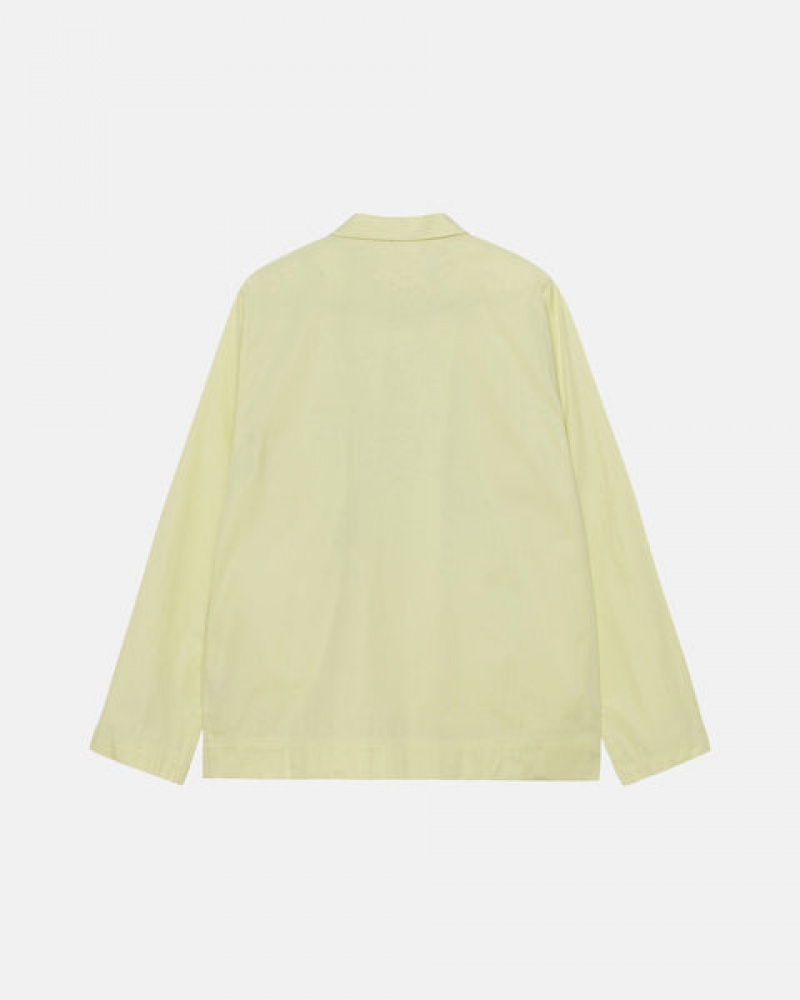 Light Green Stussy Tekla Poplin Pyjama Shirt Women's Shirts Jakarta | Indonesia BIP-8171