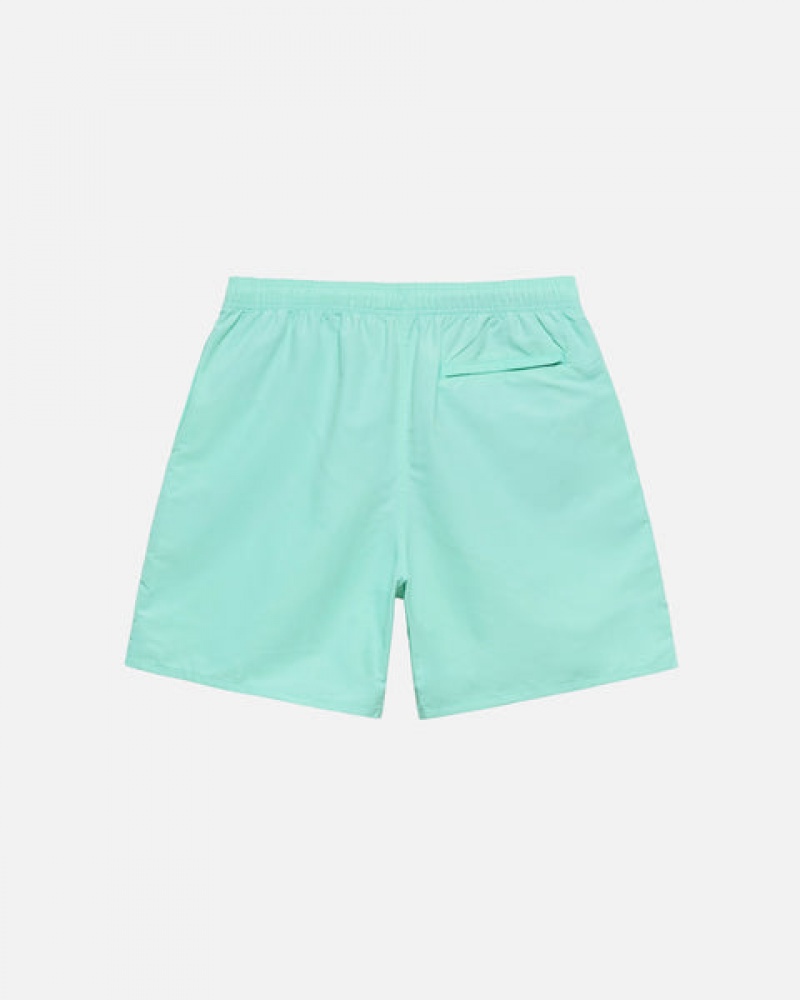 Light Turquoise Stussy Stock Water Short Men's Swimwear Jakarta | Indonesia WJO-0718