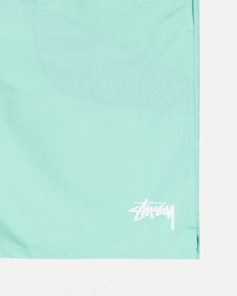 Light Turquoise Stussy Stock Water Short Men's Swimwear Jakarta | Indonesia WJO-0718