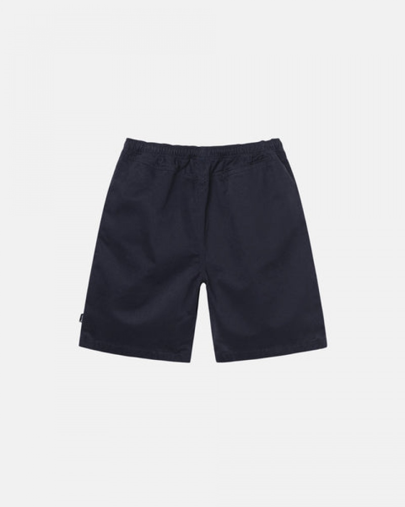 Navy Stussy Brushed Beach Short Men's Shorts Jakarta | Indonesia TVG-0608