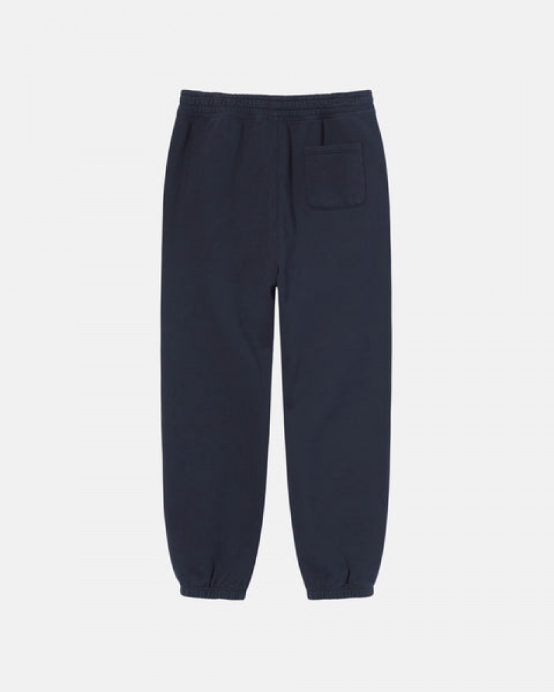 Navy Stussy Overdyed Stock Logo Sweatpant Men's Sweatpants Jakarta | Indonesia FBM-7316