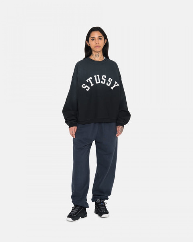 Navy Stussy Overdyed Stock Logo Sweatpant Men's Sweatpants Jakarta | Indonesia FBM-7316