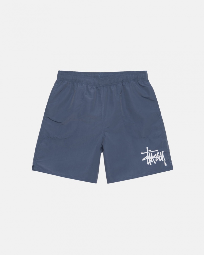 Navy Stussy Water Short Big Basic Men\'s Shorts Jakarta | Indonesia MUC-1106