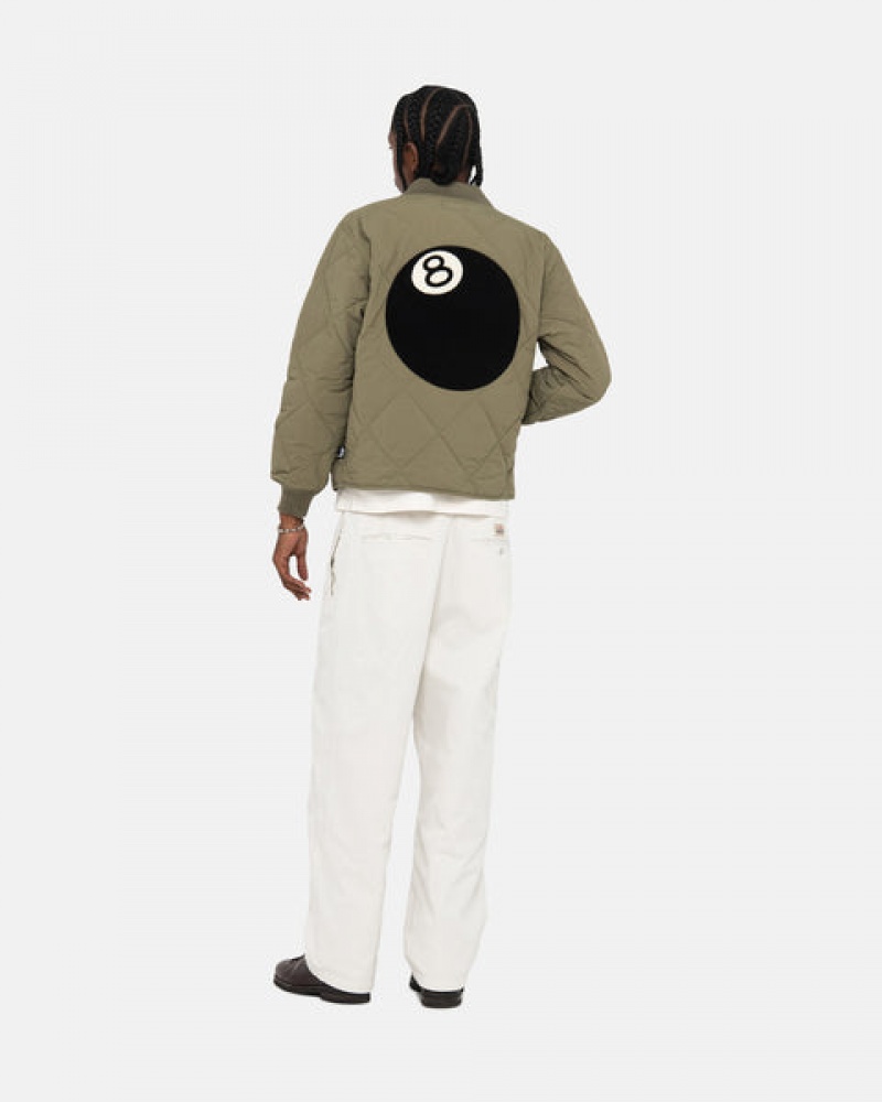 Olive Stussy 8 Ball Quilted Liner Jacket Women's Jackets Jakarta | Indonesia CCH-8225