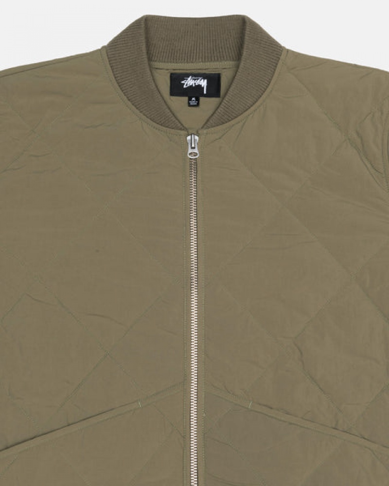 Olive Stussy 8 Ball Quilted Liner Jacket Women's Jackets Jakarta | Indonesia CCH-8225