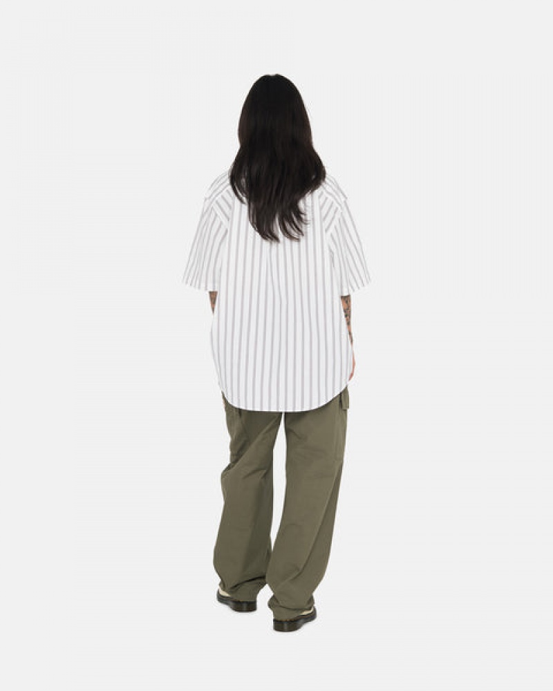 Olive Stussy Ripstop Cargo Beach Pant Women's Pants Jakarta | Indonesia DGW-4359