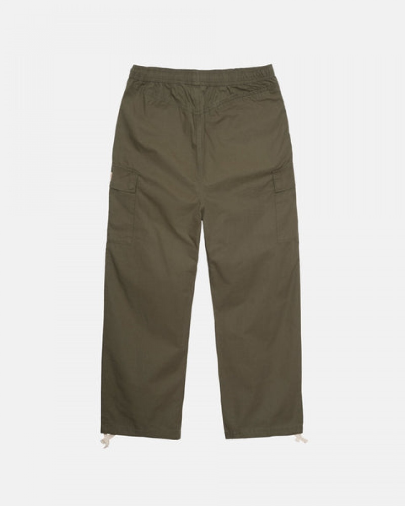 Olive Stussy Ripstop Cargo Beach Pant Women's Pants Jakarta | Indonesia DGW-4359