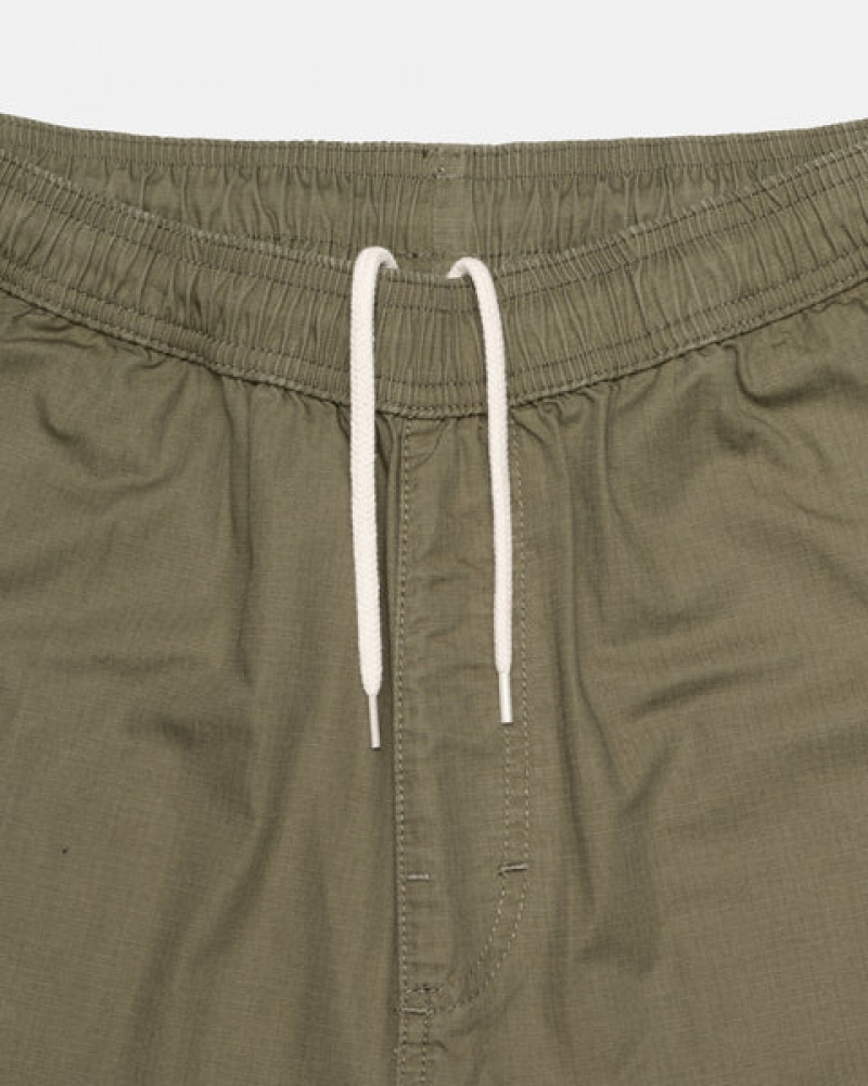 Olive Stussy Ripstop Cargo Beach Pant Women's Pants Jakarta | Indonesia DGW-4359