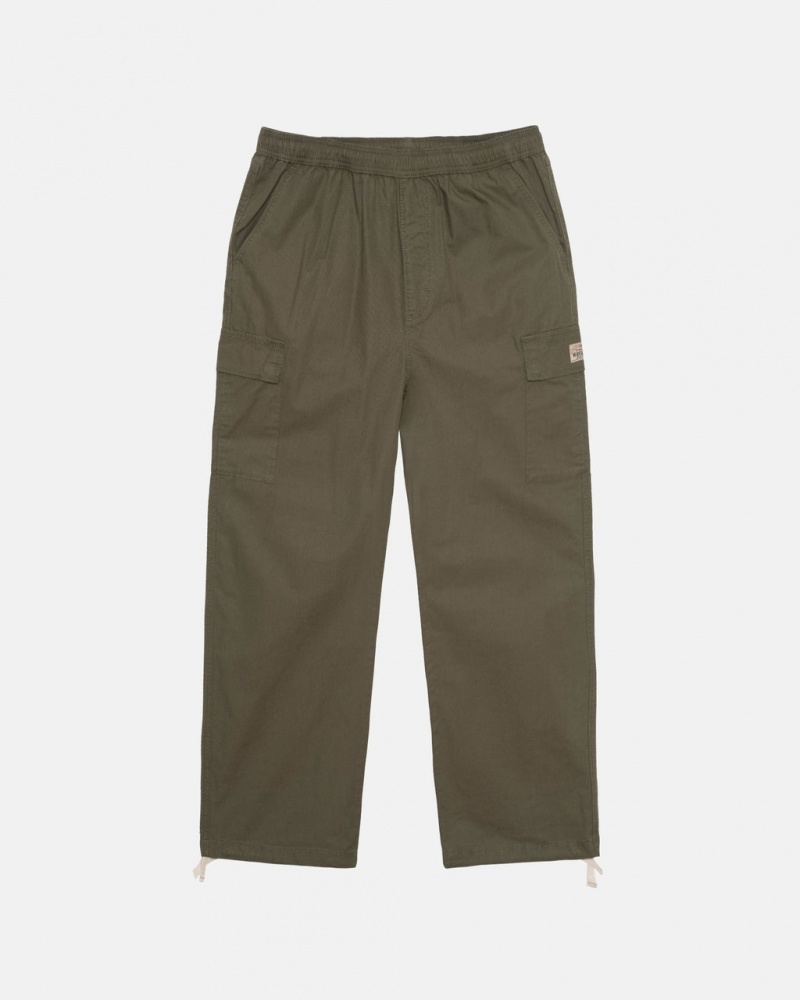 Olive Stussy Ripstop Cargo Beach Pant Women\'s Pants Jakarta | Indonesia DGW-4359