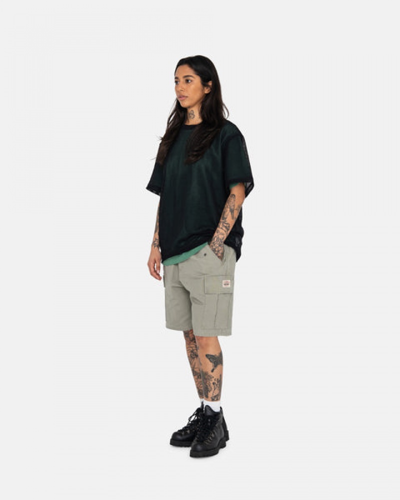 Olive Stussy Ripstop Cargo Beach Short Women's Shorts Jakarta | Indonesia CAJ-6610