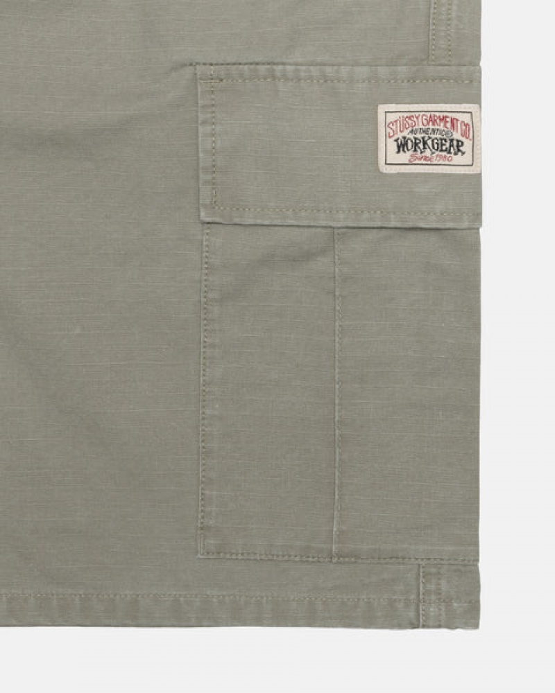 Olive Stussy Ripstop Cargo Beach Short Women's Shorts Jakarta | Indonesia CAJ-6610