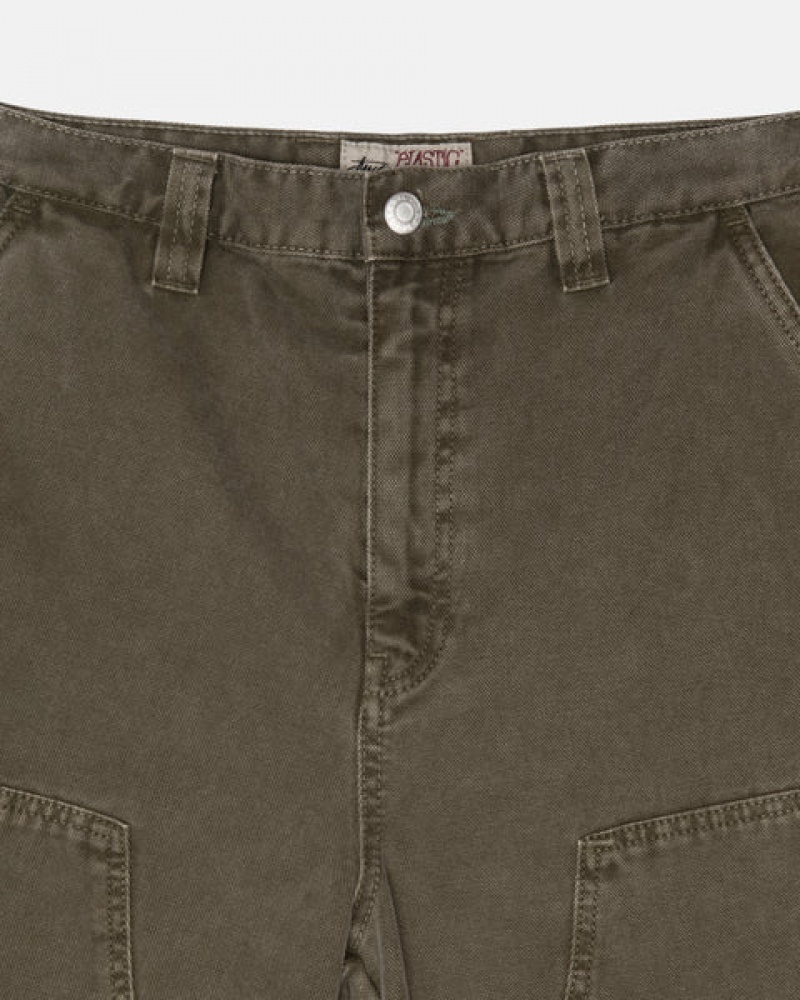 Olive Stussy Work Pant Canvas Women's Pants Jakarta | Indonesia SOQ-2079