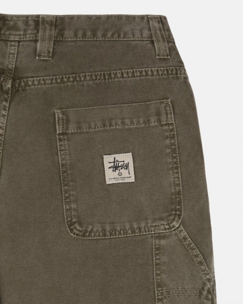 Olive Stussy Work Pant Canvas Women's Pants Jakarta | Indonesia SOQ-2079