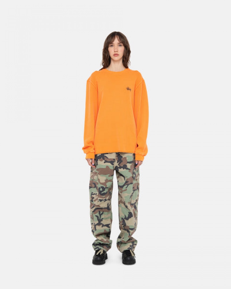 Orange Stussy Basic Stock Ls Thermal Women's Tops Jakarta | Indonesia SBM-6040