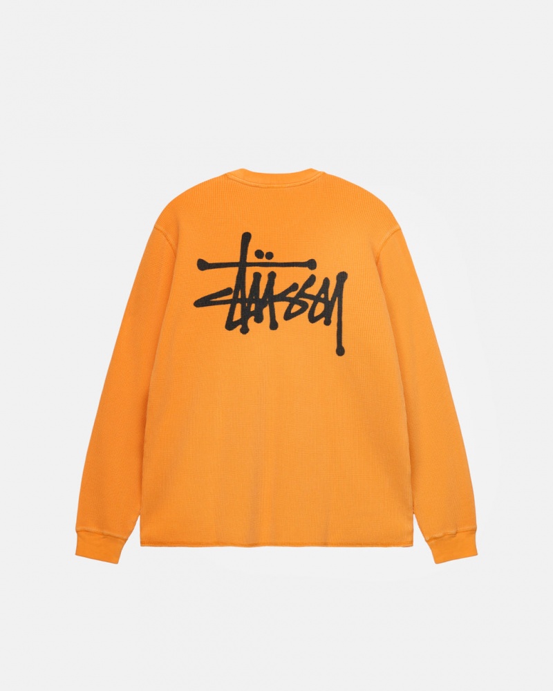 Orange Stussy Basic Stock Ls Thermal Women\'s Tops Jakarta | Indonesia SBM-6040