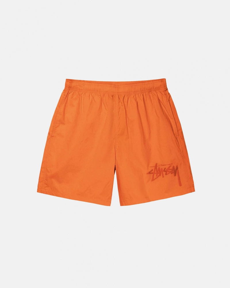 Orange Stussy Big Stock Nylon Short Men\'s Shorts Jakarta | Indonesia CUW-7278