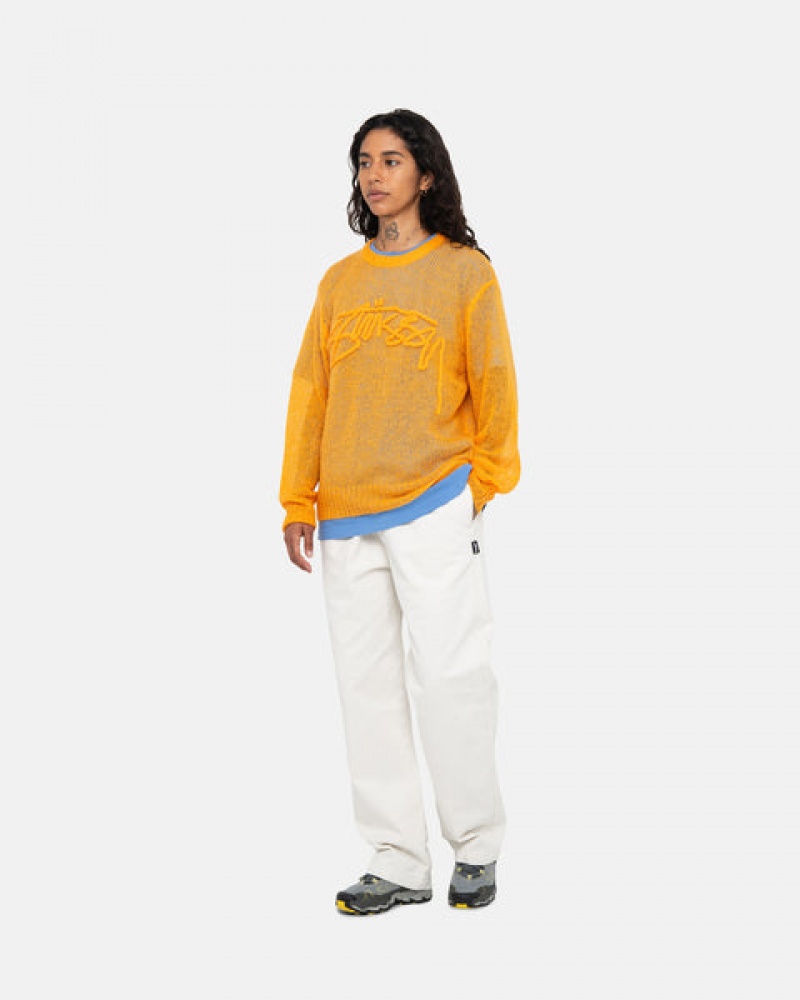 Orange Stussy Loose Knit Sweater Women's Sweaters Jakarta | Indonesia IHZ-0179