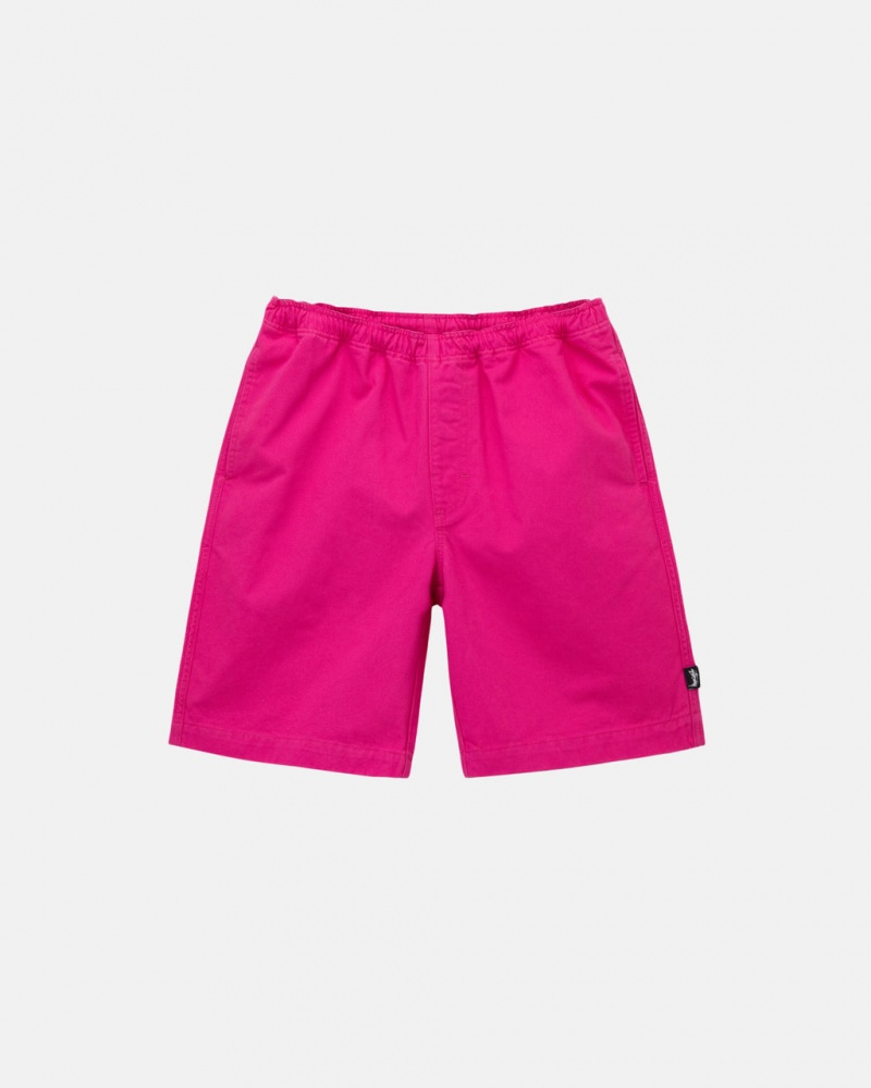 Pink Stussy Brushed Beach Short Women\'s Shorts Jakarta | Indonesia EZF-4772