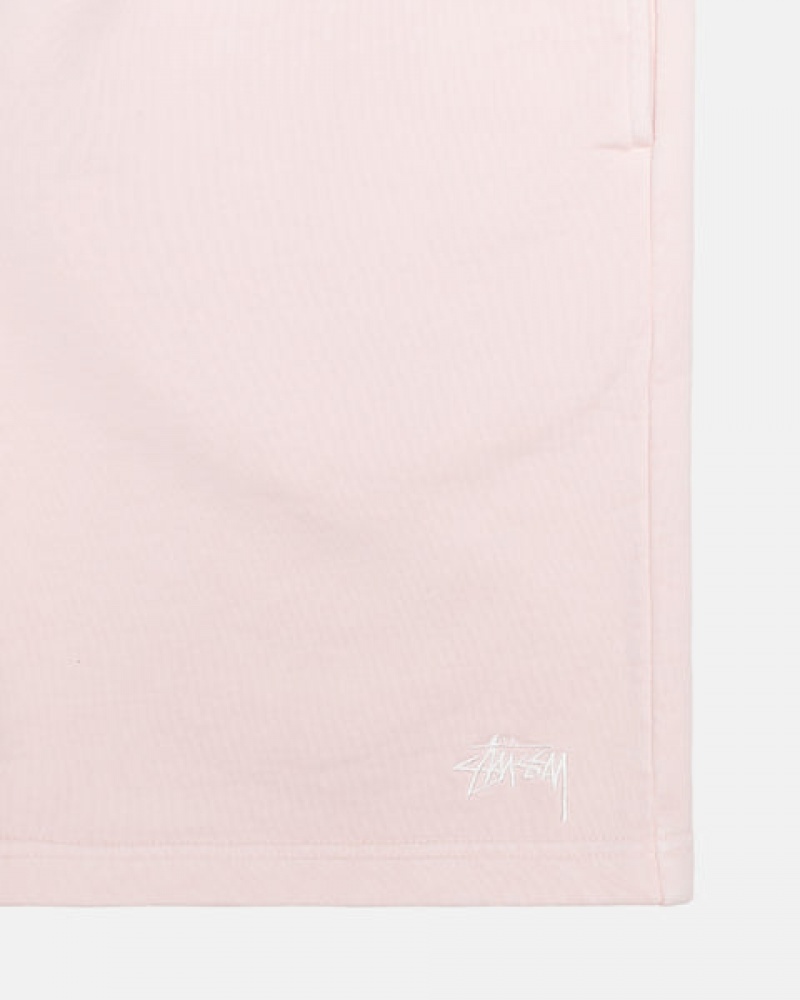 Pink Stussy Overdyed Stock Logo Short Men's Shorts Jakarta | Indonesia CZA-5925