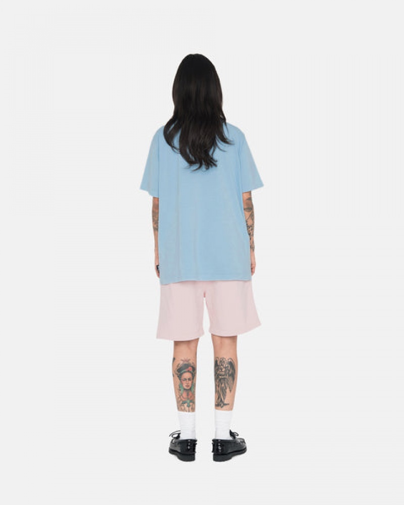 Pink Stussy Overdyed Stock Logo Short Women's Shorts Jakarta | Indonesia ODU-5376