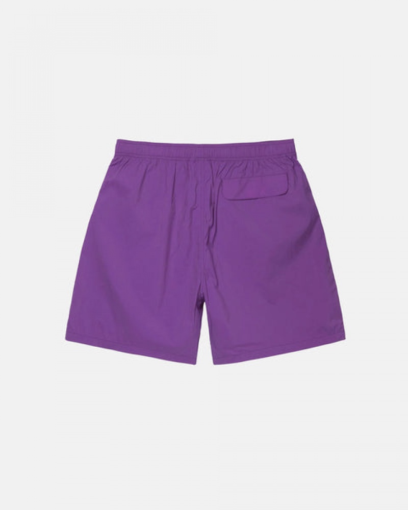 Purple Stussy Big Stock Nylon Short Men's Shorts Jakarta | Indonesia QPU-3258