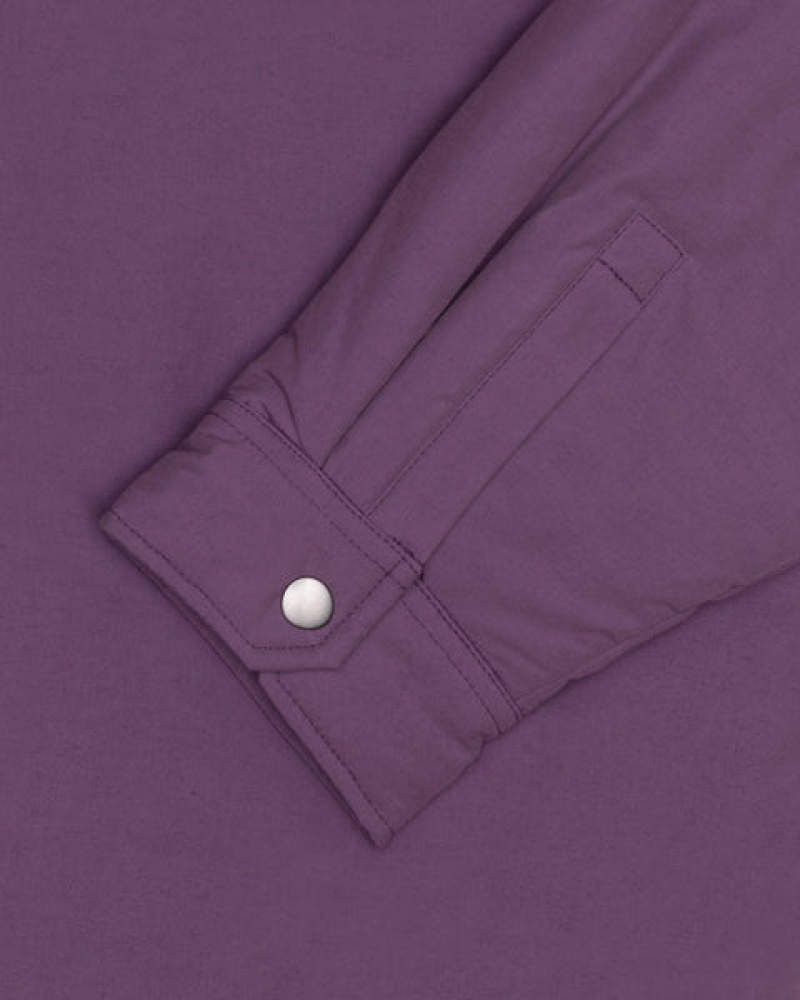 Purple Stussy Padded Tech Over Shirt Men's Shirt Jackets Jakarta | Indonesia GSR-7371