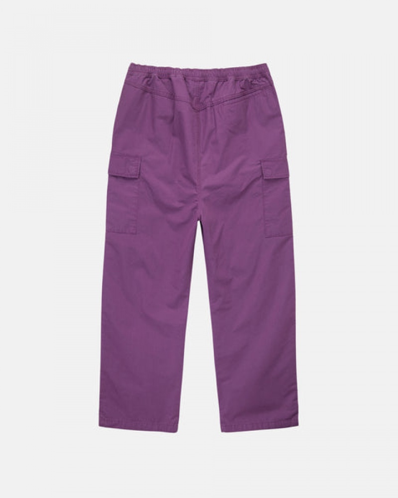 Purple Stussy Ripstop Cargo Beach Pant Men's Pants Jakarta | Indonesia UOP-6285