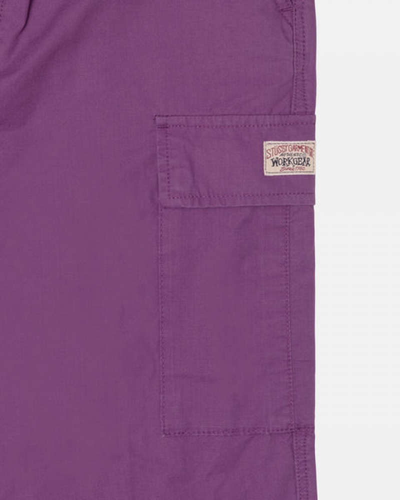 Purple Stussy Ripstop Cargo Beach Pant Men's Pants Jakarta | Indonesia UOP-6285