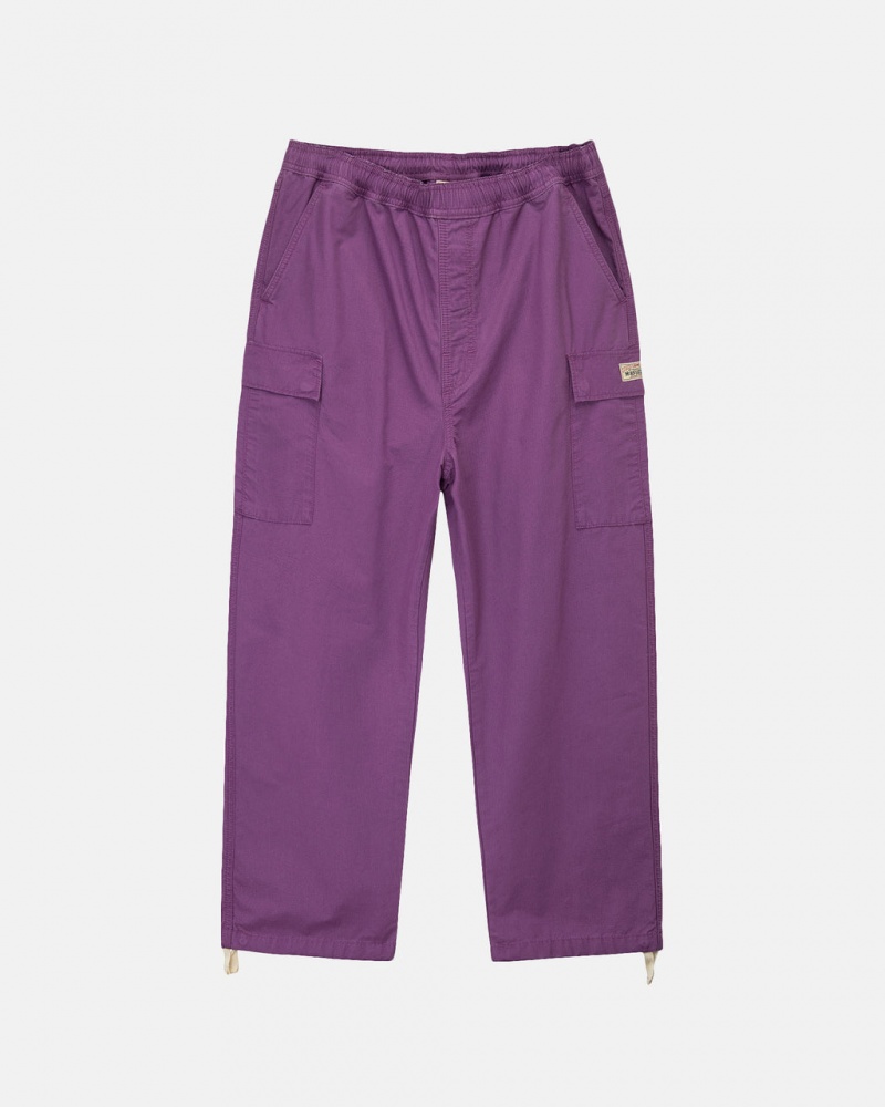 Purple Stussy Ripstop Cargo Beach Pant Men\'s Pants Jakarta | Indonesia UOP-6285