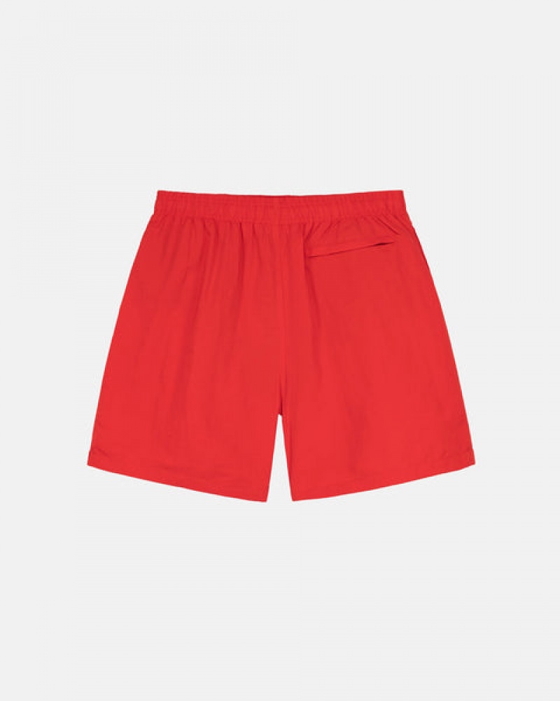 Red Stussy Stock Water Short Men's Swimwear Jakarta | Indonesia DDI-7908