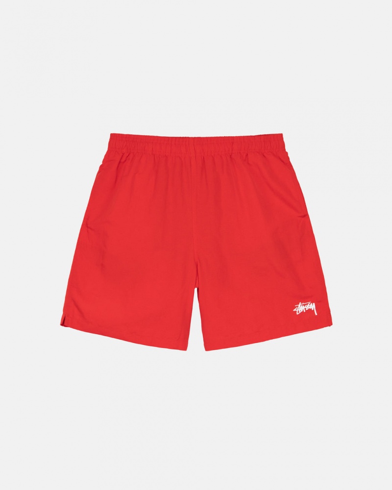 Red Stussy Stock Water Short Men\'s Swimwear Jakarta | Indonesia DDI-7908