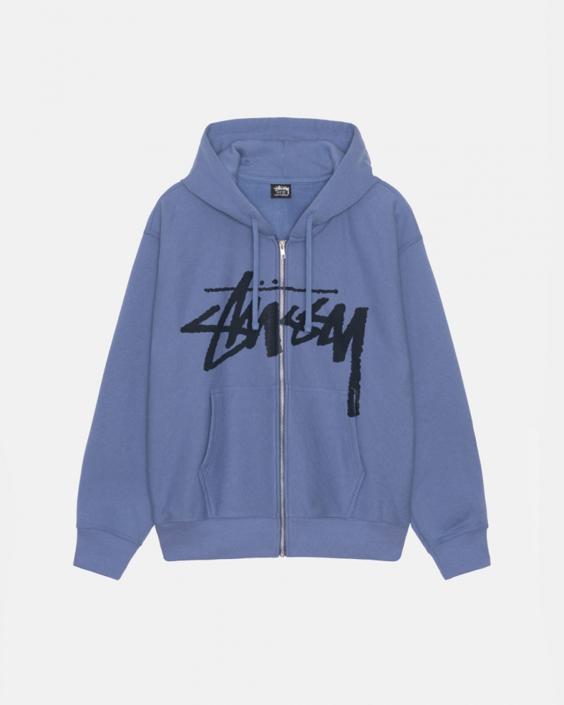 Royal Blue Stussy Venus Zip Hood Men\'s Sweatshirts Jakarta | Indonesia ESD-0927