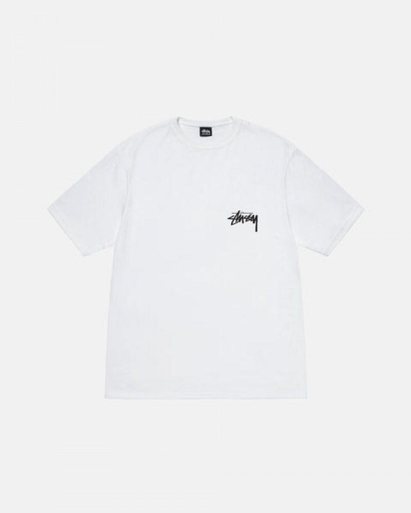 White Stussy Suits Tee Men's Tees Jakarta | Indonesia XTN-5131