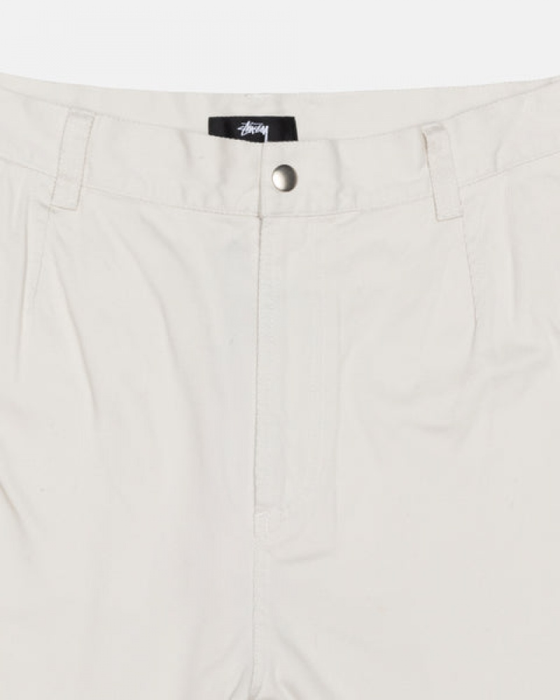 White Stussy Workgear Trouser Twill Men's Pants Jakarta | Indonesia CSS-0001