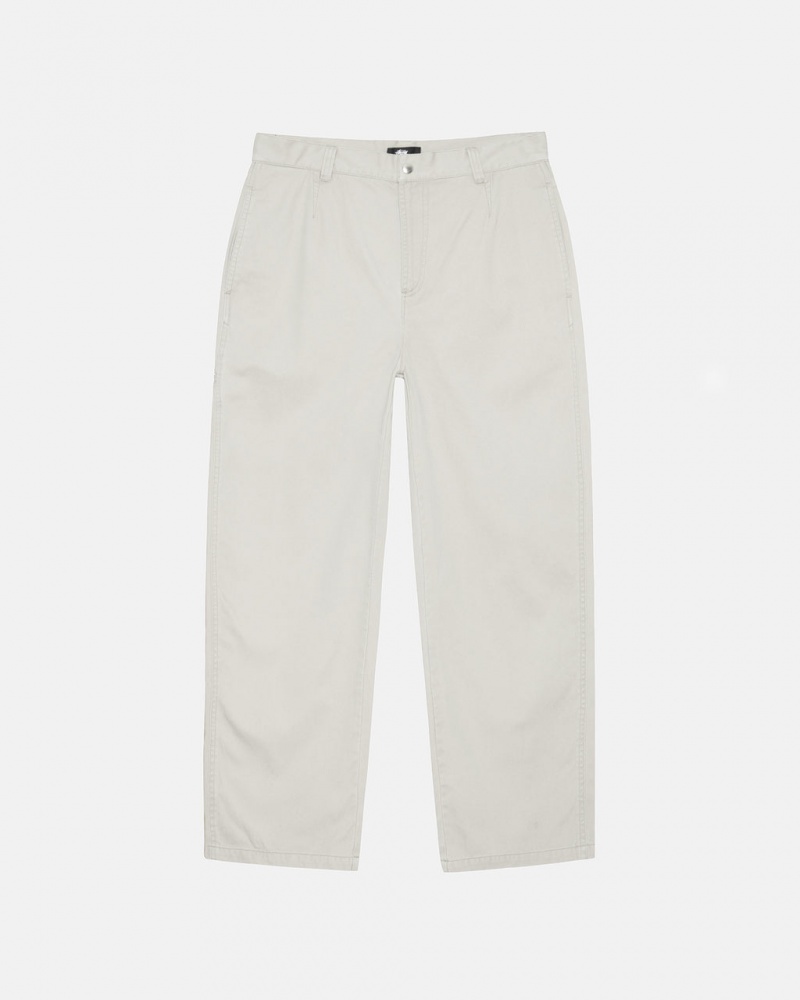 White Stussy Workgear Trouser Twill Men\'s Pants Jakarta | Indonesia CSS-0001