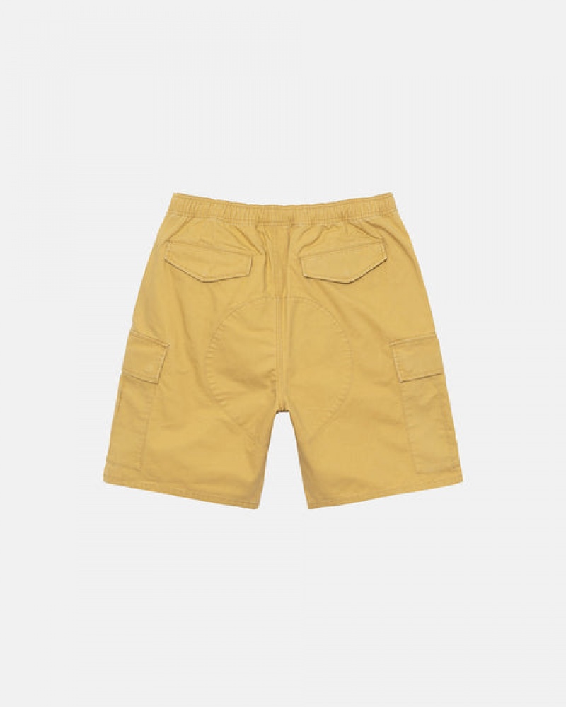 Yellow Stussy Ripstop Cargo Beach Short Men's Shorts Jakarta | Indonesia UQC-3253