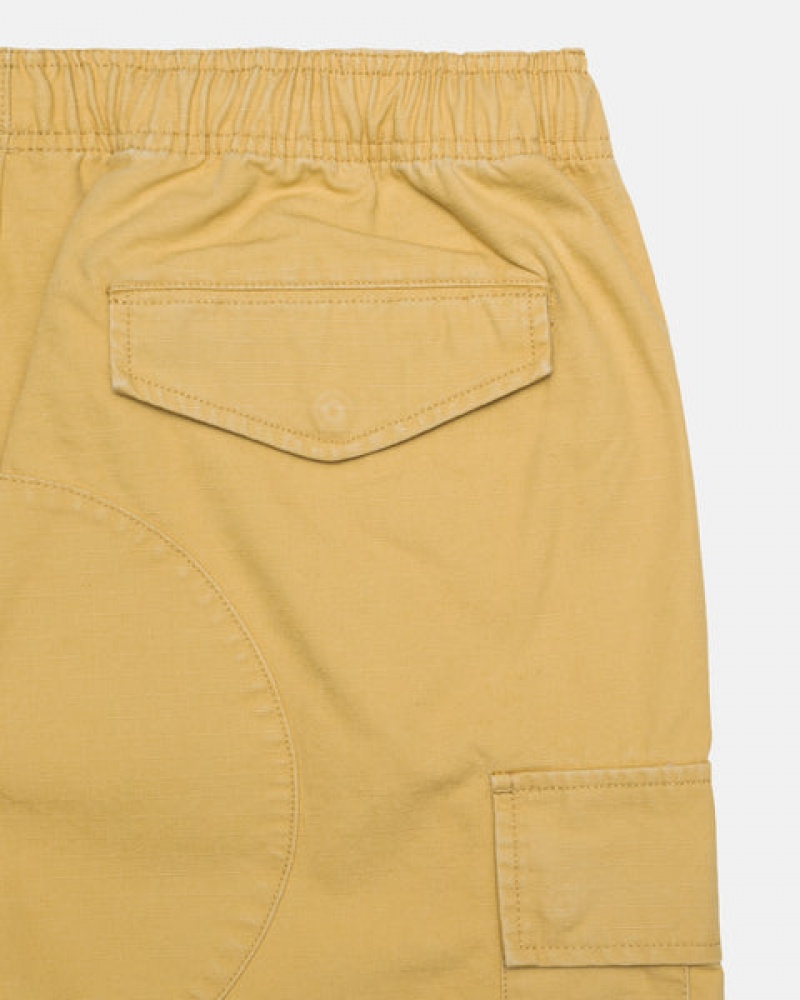 Yellow Stussy Ripstop Cargo Beach Short Men's Shorts Jakarta | Indonesia UQC-3253