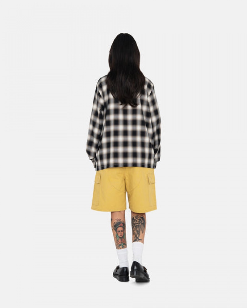 Yellow Stussy Ripstop Cargo Beach Short Women's Shorts Jakarta | Indonesia IAS-2278