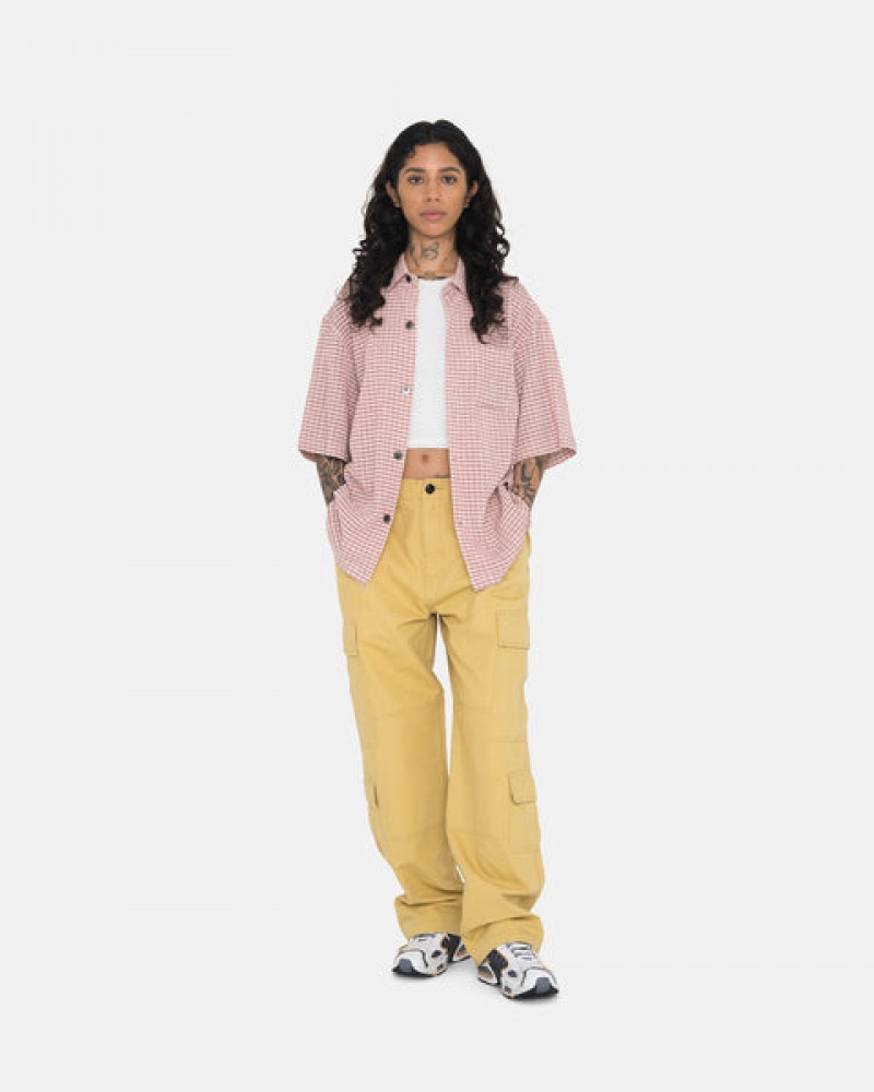 Yellow Stussy Ripstop Surplus Cargo Women's Pants Jakarta | Indonesia CLM-8595